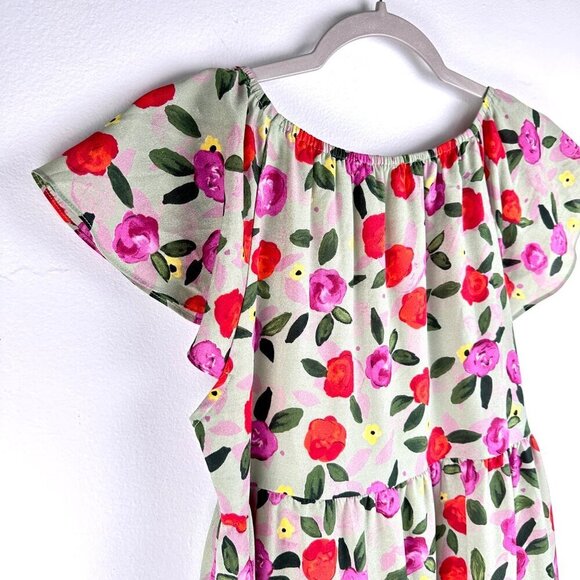 Floral Pullover Easy Breezy Mini Dress Bell Sleeve TCEC, Size S - Picture 10 of 16